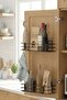 Set of 2 Black Cabinet Door Adhesive Shelf – Kitchen & Bathroom Organizer Metal Organizer - 5