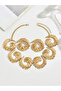 Textured Statement Necklace and Earrings Jewelry Set - 4