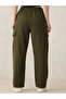 Olive Cargo Pocket Wide Leg Joggers - 2