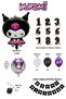 8 Year Old Kuromi Theme Birthday Balloon Set Black Number Happy Birthday Banner Helium Compatible Flying Balloon - 2