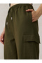Olive Cargo Pocket Wide Leg Joggers - 3