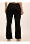 Black Basic Solid Flared Joggers - 4
