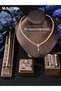 Embellished Necklace, Bracelet, Ring and Earrings Jewelry Set - 5