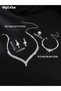 Embellished Necklace, Bracelet, Ring and Earrings Jewelry Set - 5