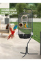 Round Bird Cage for Small Birds - Black - 3