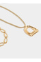 Set of 2 - Geo Pendant Chain Necklace - 4