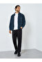 Men Solid Drawstring Waist Straight Leg Pants - 2