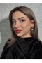 أقراط سواروفسكي دايمونت ميكليك مطلية بالذهب 00357 - 3