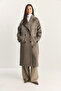 Women's Mink Double-Breasted Collar Lined Oversize Long Cashmere Coat 3509 60283849 - 6
