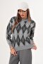 Women's Baklava Patterned Embroidered Sweater 255101 - 265318 - - 5