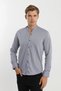 Hakim Collar Long Sleeve Snap Button Cotton Lycra Men's Shirt - 5