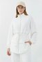 Waist Gathered Scuba Suit N5404 White - 3