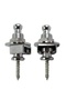 FLEOR Pair of Electric Guitar Strap Locks Skidproof Round Head Straplocks Chrome Guitar Accessories - 7