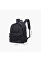 Logo Applique Backpack with Adjustable Straps and Zip Closure - 32x19x42 cms - 2