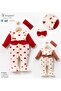Bebella&Baby Red Heart Printed Bow Detailed Romper - 3