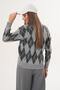 Women's Baklava Patterned Embroidered Sweater 255101 - 265318 - - 6