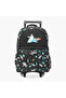 Astronaut Glow-in-the-Dark Print Trolley Backpack with Retractable Handle - 27x14x21 cms