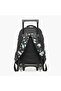 Astronaut Glow-in-the-Dark Print Trolley Backpack with Retractable Handle - 27x14x21 cms - 7