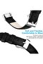 (Pack of 2) Leather Strap For Fitbit Luxe Strap for Women Men - Black/Dark Brown - 3