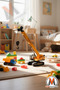 Hook Crane Toy – Long Arm Construction Engineering Vehicle – 360 °   Rotating, Unbreakable Quality Plastic - 5