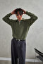 Men's Oversized Sweater with Zipper at the Neck - 6