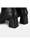 Large Size Women's Genuine Leather Boots Black 41-42-43-44-Black Leather - 7