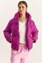 Women's Fuchsia Hooded Inflatable Coat 10141018 - 2