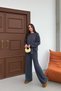 Soft Premium Fabric Smoked Long Waist Elastic Modal Bottom-Top Set - 3