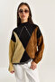 Women's Black Mink Checkered Sweater 20251095 - 4