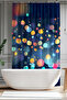 Bathroom Curtain, Colorful Lights Pattern Shower Curtain, Bathtub Curtain, with Ring Gift 175X200Cm Bp-85