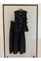 New Season Belted Pulu Vest and Pulu Skirt with Zippered Waist Lined Skirt Top and Bottom Set - 7