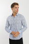 Long Sleeve Snap Fastener Lycra Cotton Patterned Men's Shirt - 3