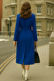 Women's Double-Breasted Premium Blue Cashmere Coat - 6