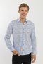 Long Sleeve Snap Fastener Lycra Cotton Patterned Men's Shirt - 6