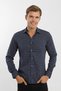 Printed Button Long Sleeve Men's Shirt - 6