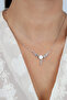 Gold Elegant Necklace with Flower Detail - 2