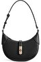 Crescent Shoulder Bag for Women Small Vegan Leather Purse Trendy Handbag with Adjustable S