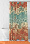 Bathroom Curtain, Summer Colors Patterned Shower Curtain, Bathtub Curtain, with Ring Gift 175X200Cm Bp-94