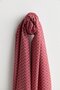 Patterned Viscose Silk Shawl Burgundy - 4