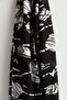 Patterned Viscose Silk Shawl Black - 3
