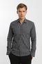 Long Sleeve Snap Button Cotton Lycra Striped Men's Shirt