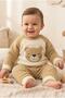 Winter Fleece Fabric Cat Patterned Baby Tracksuit Set-Unisex