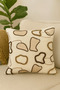 Modern Patterned Throw Pillow Cover – Decorative Pillow with Punch Detailing, 42X42 cm