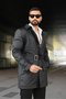 Men's Slim Fit Black Leather Jacket - Fully Fur Lined Inside