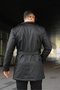 Men's Slim Fit Black Leather Jacket - Fully Fur Lined Inside - 2