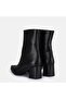 Large Size Women's Heel Pointed Toe Boots 41-42-43-44-Black - 7