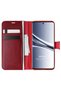 Xiaomi Redmi Note 15 Case Delux Leather Wallet Red