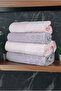 Hazal 100% Cotton Boxed 4-Piece Bath Towel Set Turkish Bath Set 50X90 - 90X150 Gray-Powder - 00081 - 5