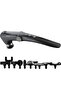 Foldable Massage Gun with Long Handle, 9 Speeds, 10 Heads, Heat & Cold - Black