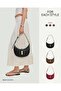 Crescent Shoulder Bag for Women Small Vegan Leather Purse Trendy Handbag with Adjustable S - 5